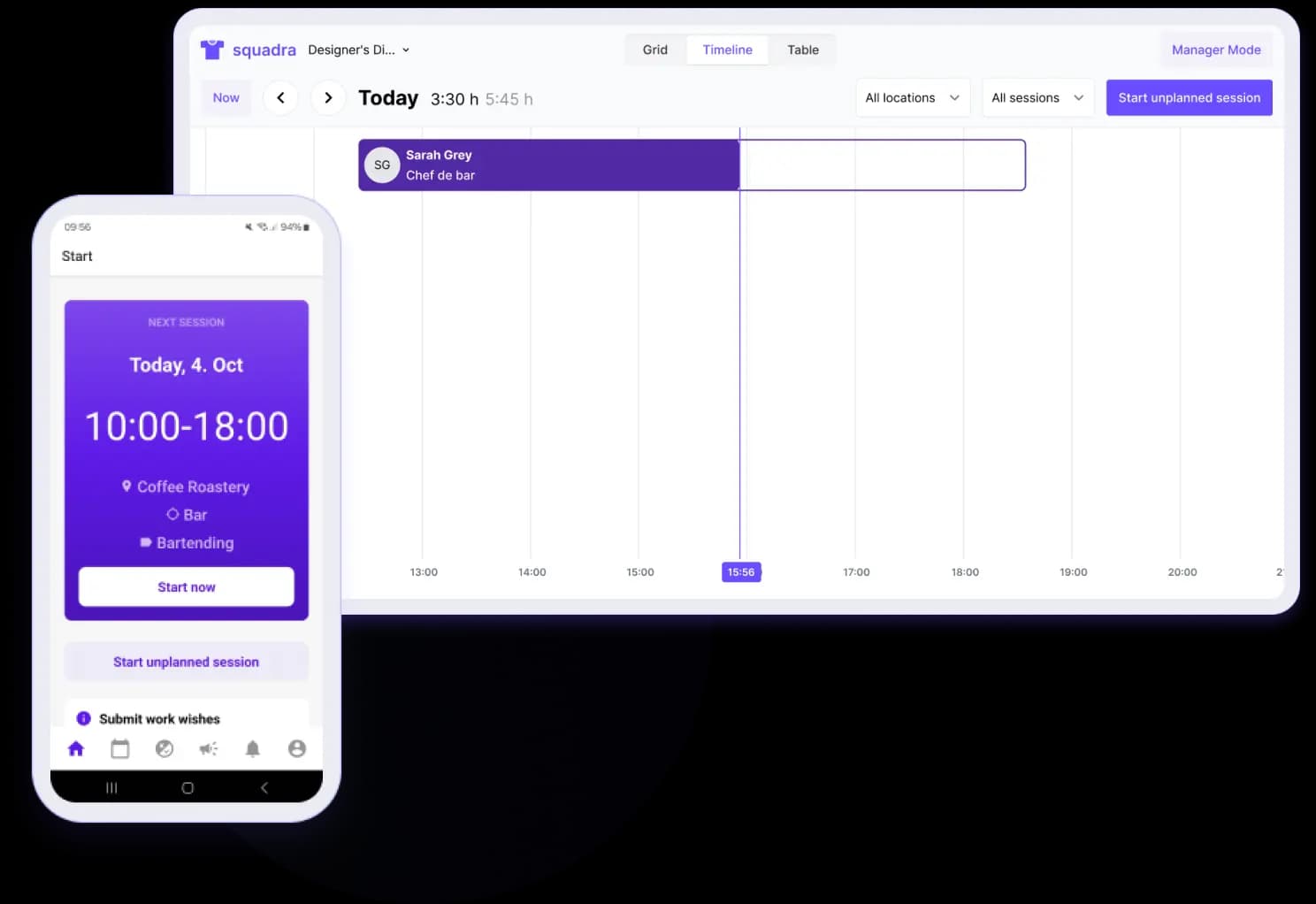 Squadra Mobile and Terminal Apps